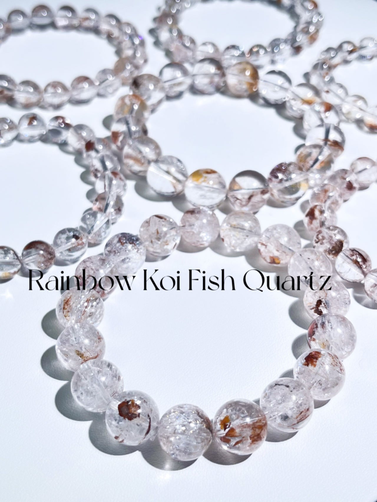 rainbow koi fish fire quartz